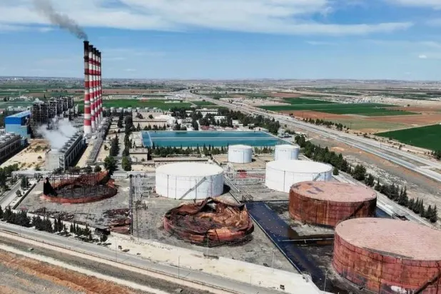 محطة لتوليد الطاقة الكهربائية في حلب بسوريا (رويترز)