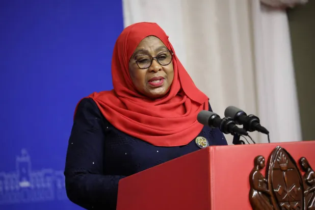 تنصيب سامية صولحو حسن رئيسة لتنزانيا (أ.ف.ب)