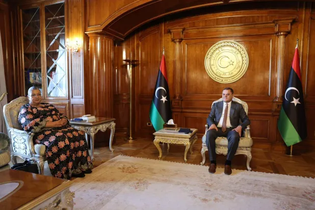 اجتماع الدبيبة مع المبعوثة الأممية إلى ليبيا الأحد (حكومة «الوحدة»)