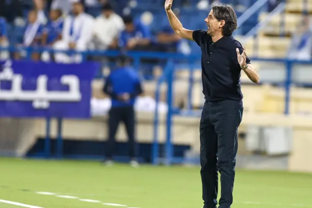 إنزاغي مدرب الهلال (تصوير: سعد العنزي)