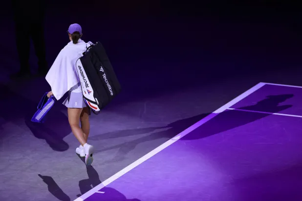 شفيونتيك كانت غاضبة من الخسارة (رويترز)