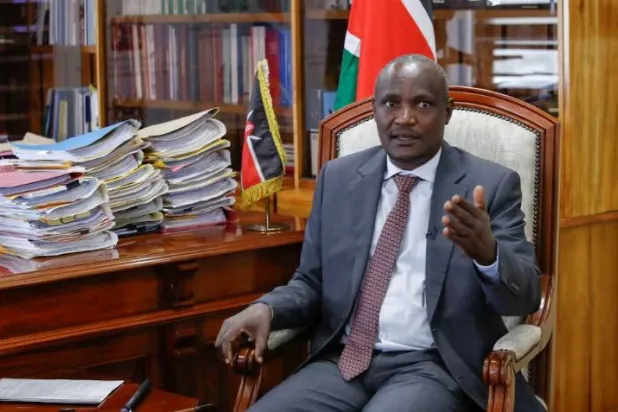 وزير المالية الكيني جون مبادي خلال مقابلة مع وكالة «رويترز» 5 فبراير 2025 (رويترز)