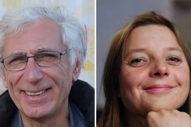 صورة تظهر جاك باري وسيسيل كولر اللذين كانا محتجزَيْن في إيران منذ أكثر من 3 سنوات (أ.ف.ب)