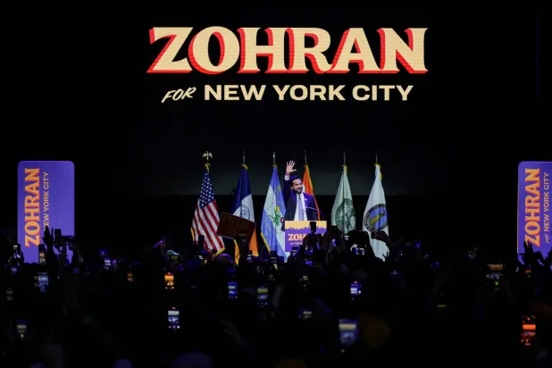 Democratic candidate for New York City mayor Zohran Mamdani waves to his supporters after winning the 2025 New York City Mayoral race, at an election night rally in the Brooklyn borough of New York City, New York, US, November 4, 2025. (Reuters)