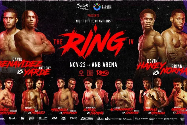 ديفيد بنفيديز وأنتوني يارد وجهاً لوجه في النزال الرئيسي (موسم الرياض)