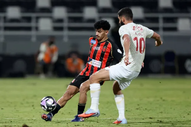 جانب من مواجهة الرياض وضمك (تصوير: مشعل القدير) 