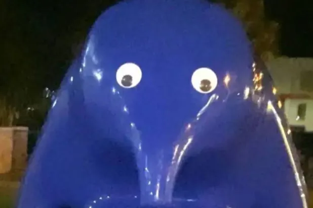 The local council said they could not remove the eyes without damaging the artwork (Facebook/Amelia Vanderhorst)