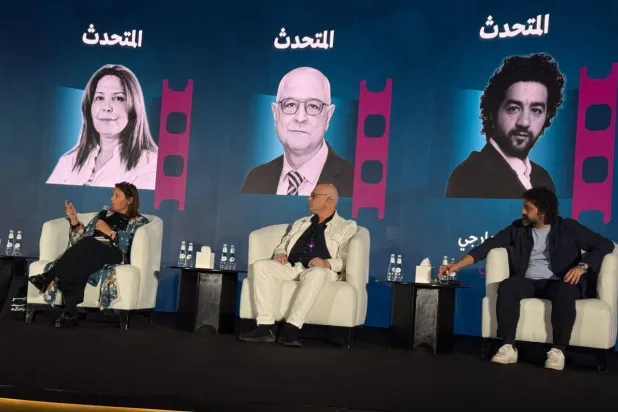 جانب من مؤتمر النقد السينمائي بالرياض (الشرق الأوسط)
