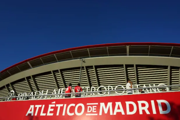 Soccer Football - LaLiga - Atletico Madrid v Rayo Vallecano - Metropolitano, Madrid, Spain - April 24, 2025 General view outside the stadium before the match REUTERS/Isabel Infantes 