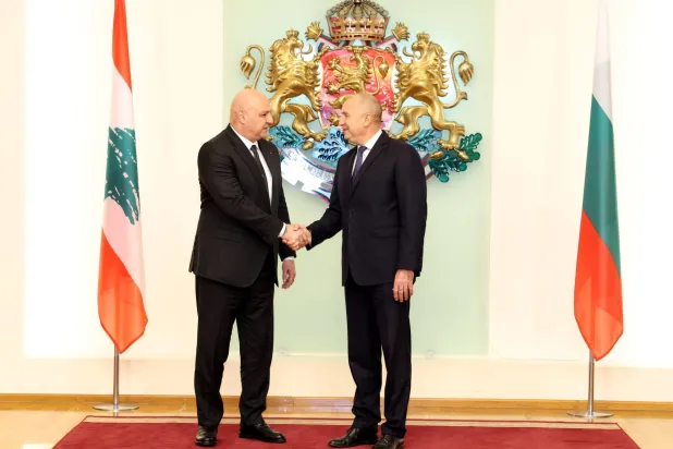 الرئيس اللبناني جوزيف عون ونظيره البلغاري رومن راديف (الرئاسة اللبنانية)