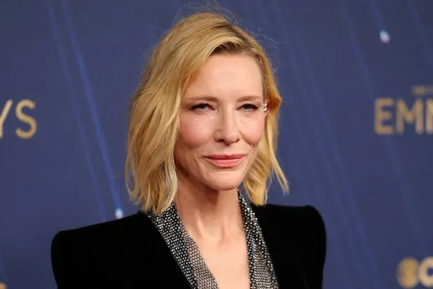 Cate Blanchett poses on the red carpet at the 77th Primetime Emmy Awards in Los Angeles, California, US, September 14, 2025. (Reuters)