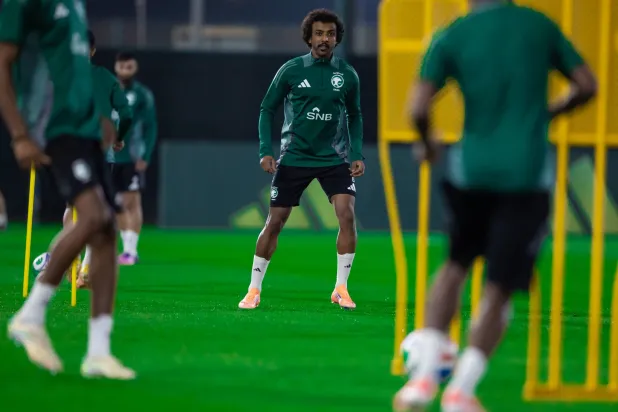 ياسر الشهراني بعد انضمامه لمعسكر الأخضر (المنتخب السعودي) 