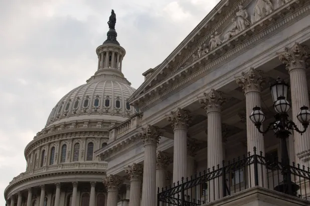 WASHINGTON, DC - NOVEMBER 09: The US Capitol is seen on the 40th day of a government shutdown on November 9, 2025 in Washington, DC. Anna Rose Layden/Getty Images/AFP 