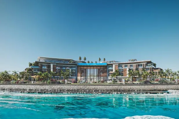 نموذج لمشروع نادي «كينونة» الشاطئي في ينبع من تطوير شركة «بهيج» التابعة لـ«أسفار»... (الشرق الأوسط)