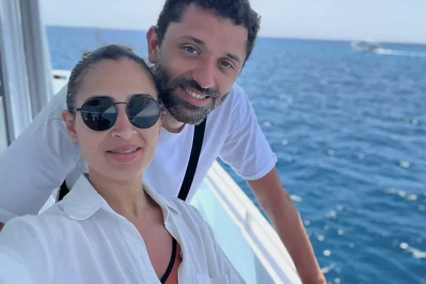 كريم محمود عبد العزيز وآن رفاعي (حسابها على موقع إنستغرام)
