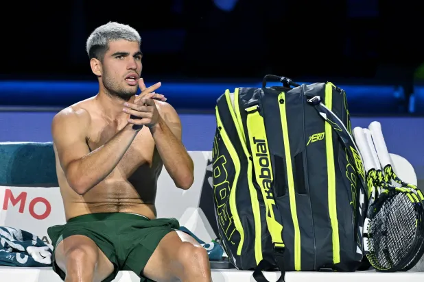 نجم التنس الإسباني كارلوس ألكاراس (إ.ب.أ)