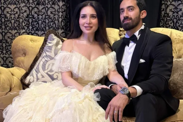 مي عز الدين وعريسها أحمد تيمور (حسابها على موقع إنستغرام)