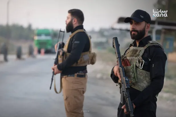 عنصران من وحدات الأمن الداخلي السورية (أرشيفية - الداخلية السورية)