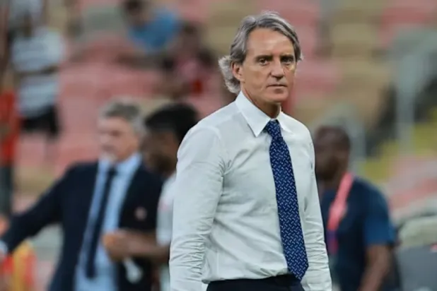 Soccer Football - World Cup - Asian Qualifiers - Third Round - Group C - Saudi Arabia v Bahrain - King Abdullah Sport City, Jeddah, Saudi Arabia - October 15, 2024 Saudi Arabia coach Roberto Mancini looks on REUTERS/Stringer

