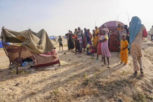 Sudanese refugees arrive in Acre, Chad, Sunday, Oct 6. 2024. (AP Photo/Sam Mednick)
