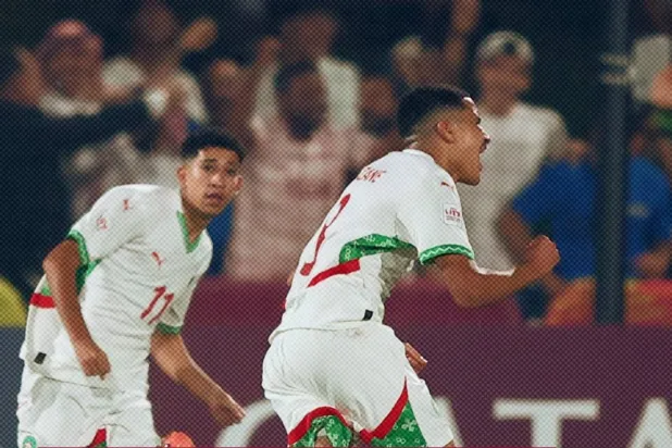 فرحة مغربيه بهدف التعادل (الشرق الأوسط)