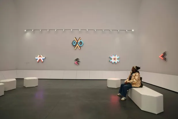 To mark its reopening, the Studio Museum is mounting a retrospective on Ton Lloyd, whose works were shown in the museum's 1968 inaugural show. TIMOTHY A. CLARY / AFP
