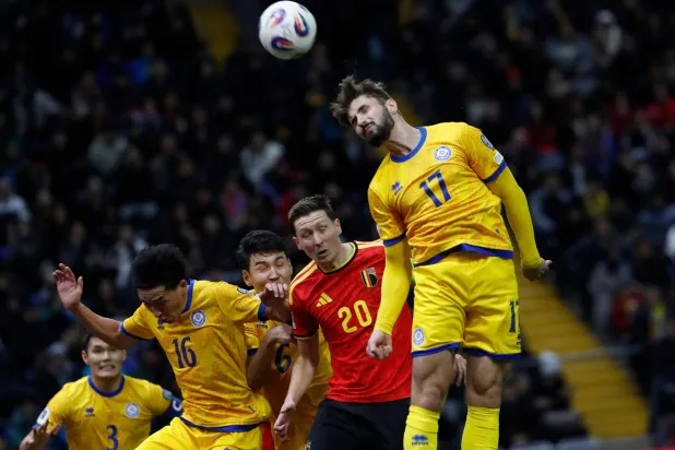 بلجيكا اكتفت بالتعادل مع كازاخستان (أ.ف.ب)