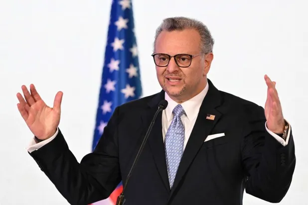 US Department of State's senior advisor to the president for Arab and African Affairs, Massad Boulos, speaks during the signing ceremony of the Doha Framework for a Comprehensive Peace Agreement between the DRC Government and the Congo River Alliance/March 23 Movement (AFC/M23) in Doha on November 15, 2025. 