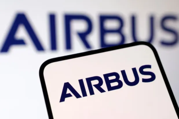 Airbus logo is seen in this illustration taken, March 10, 2025. REUTERS/Dado Ruvic/Illustration 