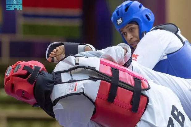 Saudi taekwondo player Donia Abu Taleb wins gold medal at Islamic Solidarity Games ‘Riyadh 2025’. (SPA)