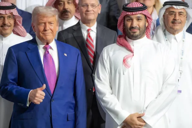 Donald Trump and Crown Prince Mohammed bin Salman during the US president’s visit to Saudi Arabia in May 2025 (Bandar Al-Galoud)