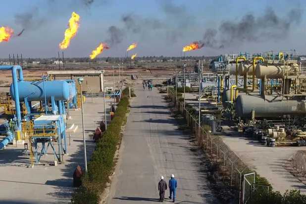 An oil field in Iraq. (AFP)
