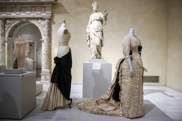 Garments fit to the new theme of the spring 2026 Costume Institute exhibition are on display during a press conference announcing the exhibition at the Metropolitan Museum of Art in New York, New York, USA, 17 November 2025. (EPA) 