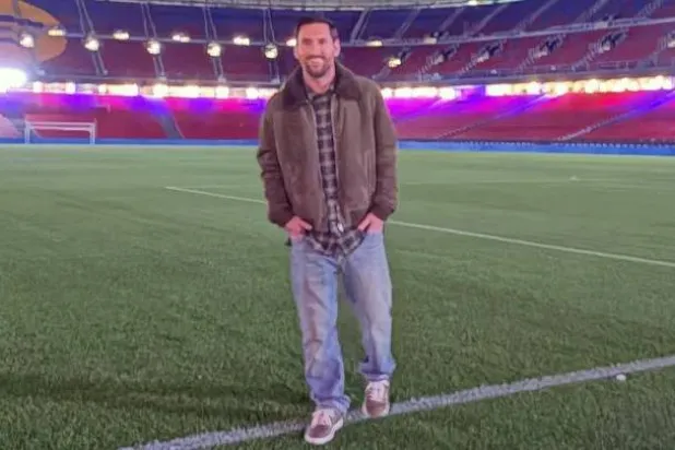 ليونيل ميسي في «كامب نو» (حساب اللاعب على «إنستغرام»)