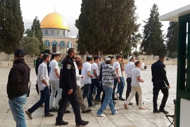 Yerleşimciler Mescid-i Aksa'ya saldırdı, (Safa)