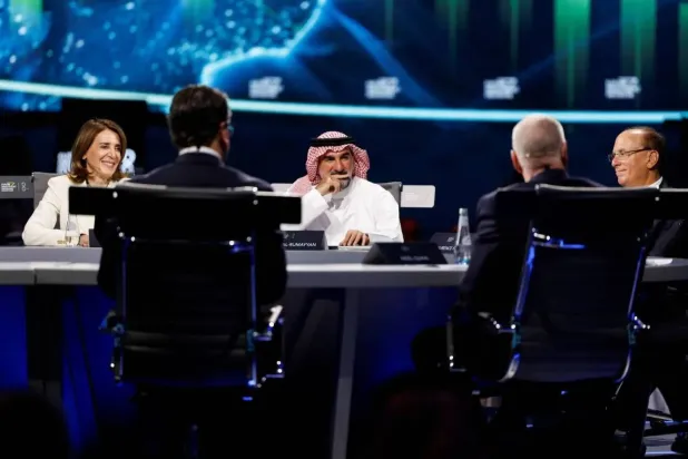 PIF Governor Yasir Al-Rumayyan during a panel discussion at the Future Investment Initiative conference in Riyadh (Reuters). 
