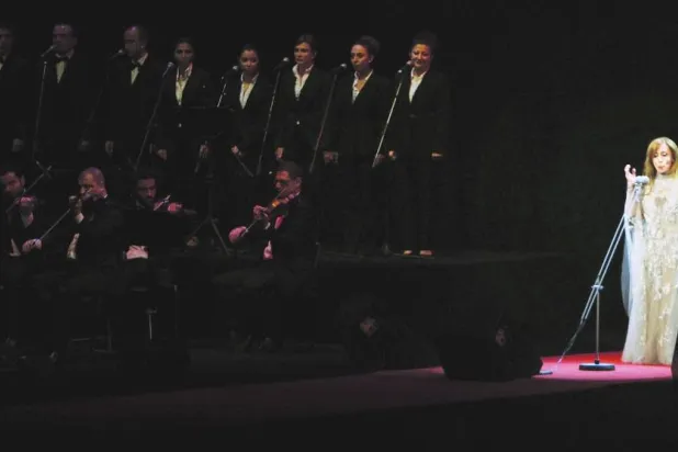 فيروز خلال حفلة في بيروت عام 2010 (أ.ف.ب)