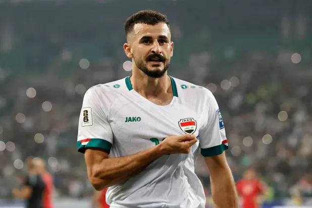 أيمن حسين لاعب العراق (وسائل إعلام عراقية)