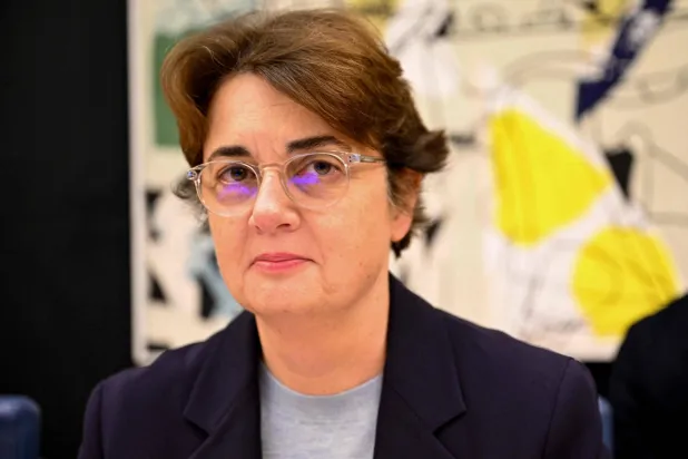 President of the Louvre Museum Laurence des Cars looks on during her audition before the National Assembly cultural affairs committee at the Palais Bourbon in Paris, on November 19, 2025. (AFP)
