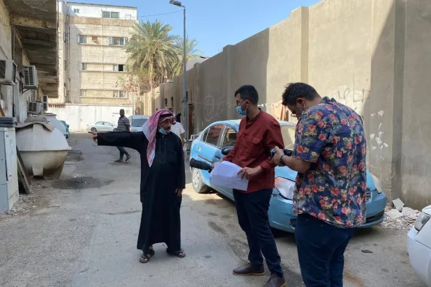 لقطة من الفيلم السعودي «ضد السينما» (الشرق الأوسط) 