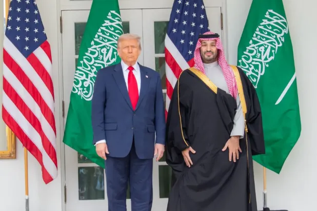 Suudi Arabistan Başbakanı ve Veliaht Prensi Muhammed bin Selman, ABD Başkanı Donald Trump ile birlikte Beyaz Saray'da (SPA)