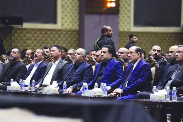 Irak Başbakanı Muhammed Şiya es-Sudani ve Koordinasyon Çerçevesi liderleri (Hükümet Medya Ofisi)