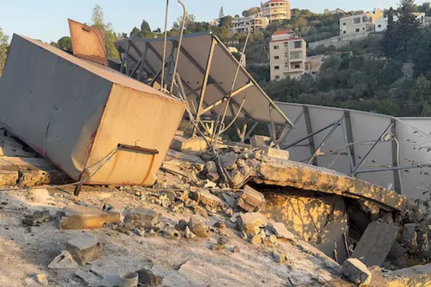 A view of rubble at a damaged site after Israeli strikes following Israeli military's evacuation orders, in Chehour, southern Lebanon November 19, 2025. REUTERS/Ali Hankir 