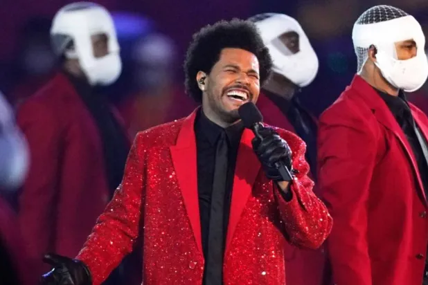 The Weeknd performs in Tampa, Florida. AP file photo