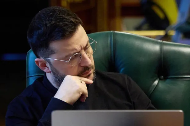 الرئيس الأوكراني فولوديمير زيلينسكي (الرئاسة الأوكرانية - أ.ف.ب)