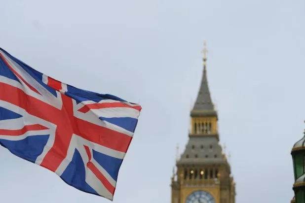 A Union flag flies near Big Ben in London, Friday, Jan. 31, 2025, on the 5th anniversary after the UK officially left the European Union. (AP) 