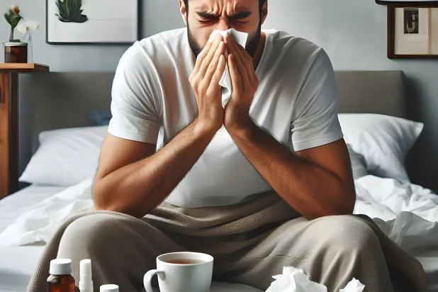 تنتشر الإنفلونزا عندما يلمس الشخص سطحاً مُصاباً ثم يلمس أنفه أو عينيه (بيكساباي)