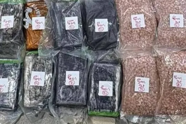 جانب من كمية المخدرات التي ضُبطت (المديرية العامة للأمن الداخلي بلبنان)