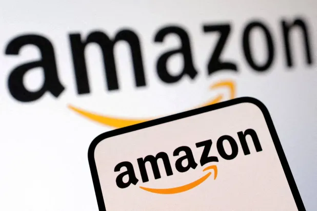 The Amazon logo is seen in this illustration created on February 11, 2025. (Reuters)