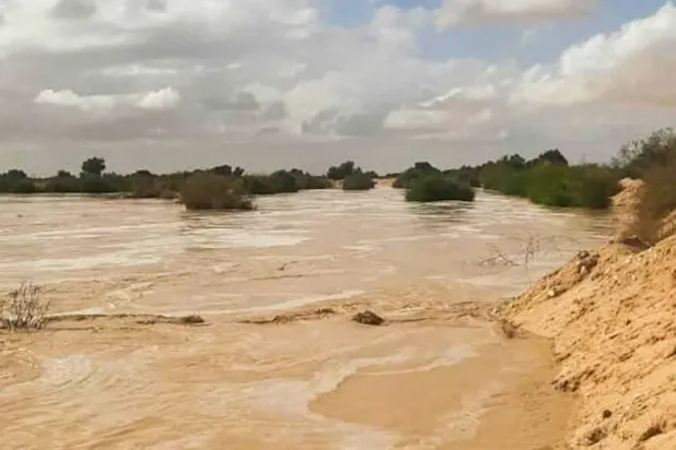 آثار السيول في عدد من المحافظات المصرية (وزارة الموارد المائية)